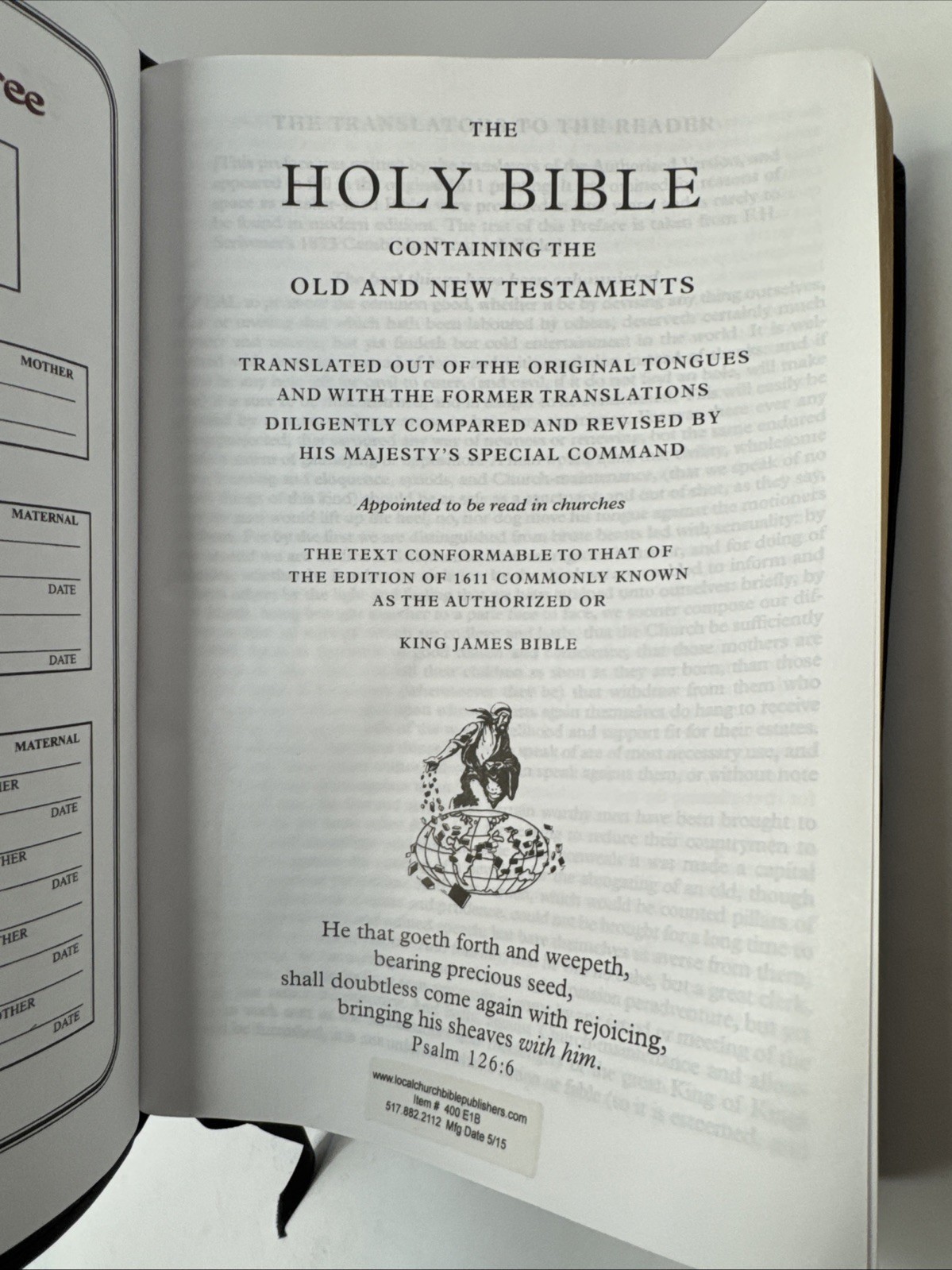 Church Bible Publisher King James Bible Holy Bible Black Ironed ...