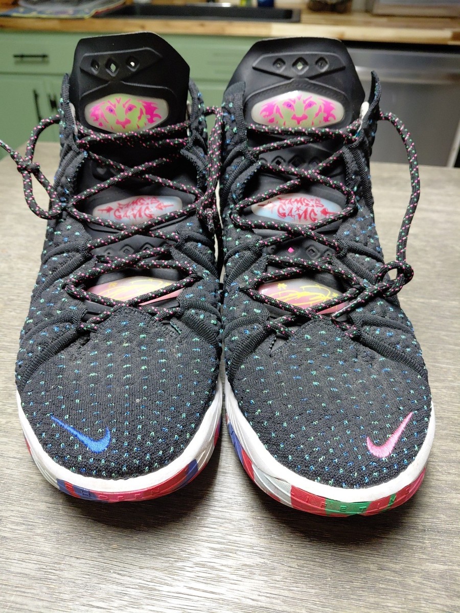 Nike LeBron 18 James Gang Mens Size 12 Black Athletic Basketball