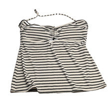 Lauren Ralph Lauren Women  s Striped Tankini Top Size 12 Black White Swimwear