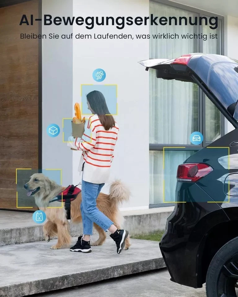 ieGeek 2K Camera Surveillance WiFi Exterieure sans Fil Solaire Batteries au PIR - Photo 4/4