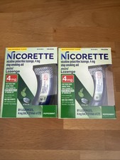 2X-Nicorette Mini 4mg Nicotine Lozenges 81 Ct Peppermint Stop Smoking EXP 2/2027