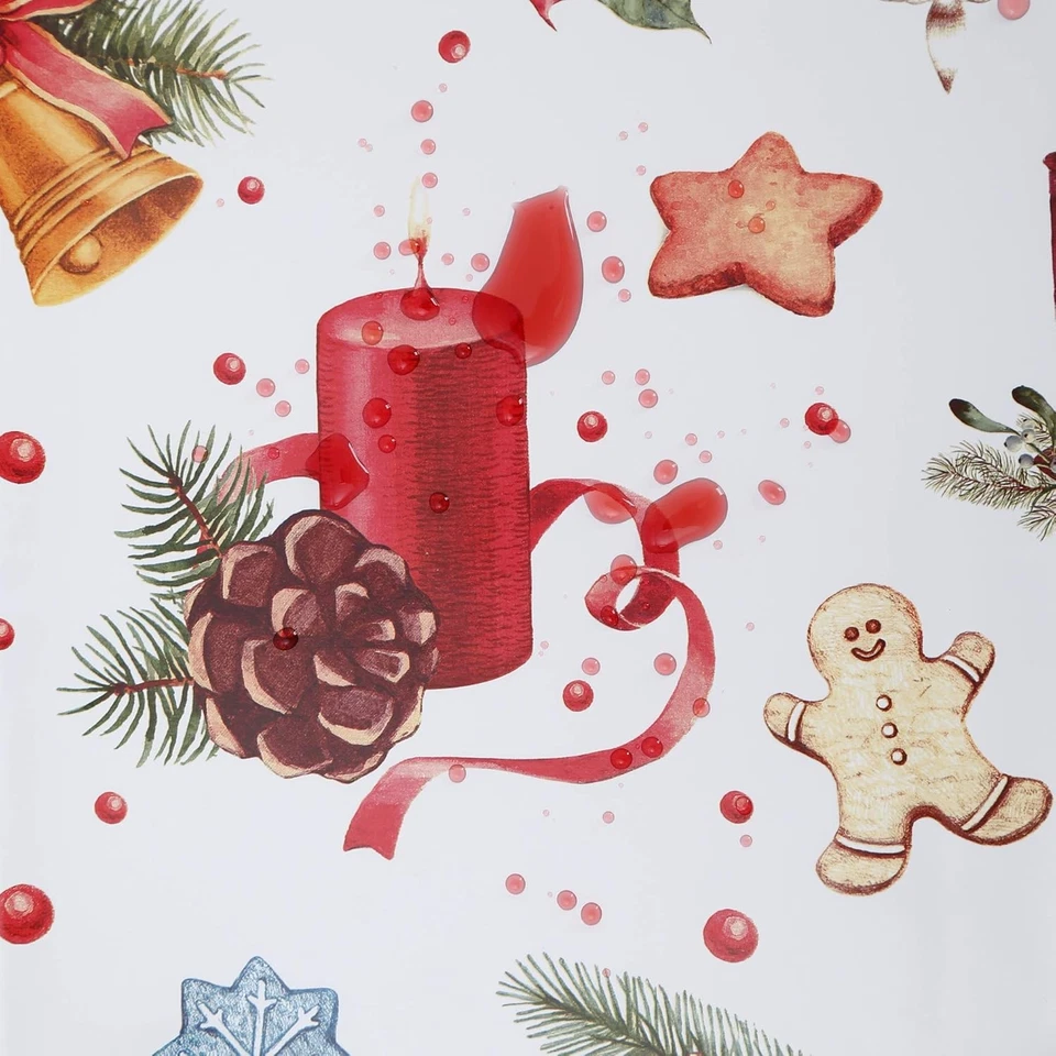 Heavy Duty Vinyl Tablecloth Flannel Backing Stain Resistant Easy Clean 71"*55" - Image 2 of 4