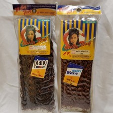 2 Milky Way Water Wave Human Hair Extensions 12" Auburn Colors 350, P4/88J