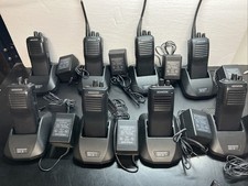 LOT OF 8 Kenwood TK-360G-1 FM Transceiver Two Way Radio W Charge Stations Read