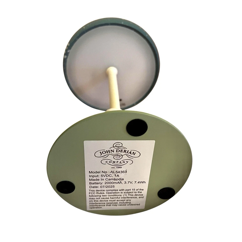 2025 John Derian para Target 10,5" abajur de mesa azul cogumelo recarregável NOVO - Imagem 4 de 4