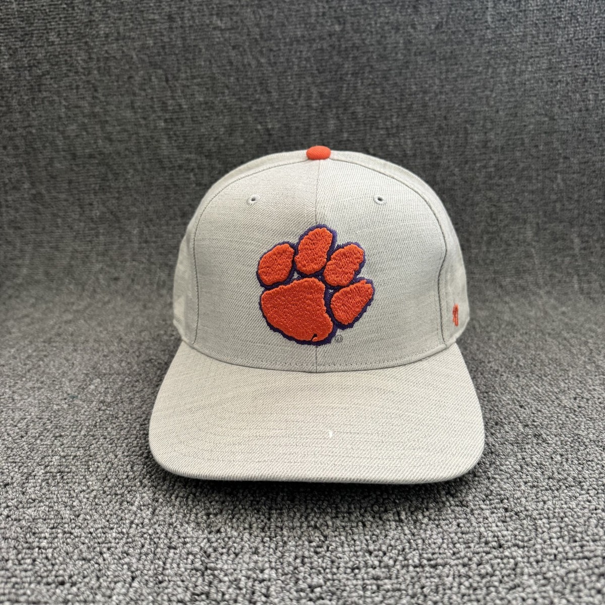 47 Brand Clemson Tigers Snapback Hat Grey Curved Brim OSFA NCAA