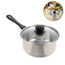 2 Sets Steel Cooking Pot Stainless with Lid Milk Stockpot Pots for Stove Top