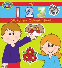 ABC/123 Sticker and Colouring Book Learning Is Fun 