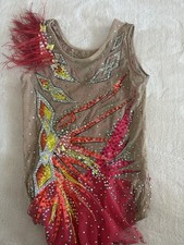 Mädchen Turnanzug Gymnastik, Ballett, Tanzen, Braun, Größe 140