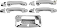 Tailgate Door Handle Cover Trim Chrome Exterior Accessories 5pcs Silver