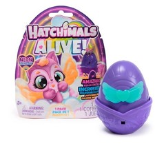 1 HATCHIMALS ALIVE Neon Rainbow Blind Mystery Minifigure Pack NEW collectable