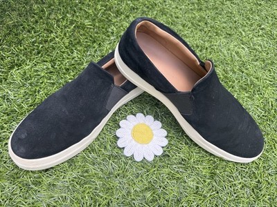Vince Fulton Men Slip On Loafers Black Suede Platform Sneakers Shoes Size 11