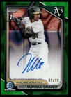 2024 Bowman Chrome 1st GREEN Lava Refractor Josh Kuroda-Grauer Auto /99 #CPA-JK