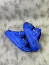 Alexander McQueen Blue Rubber Slide Sandals Men’s Size 43 US 10 w/ Box