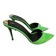Sandalia de aguja de charol verde Giuseppe Zanotti para mujer Italia 38, EE. UU. 8