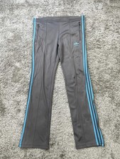 VTG Adidas Originals Track Pants Womens Small Gray 3-Stripes Zip Pockets Trefoil