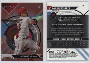 2023 Topps Finest Rose Gold Refractor /75 Logan O'Hoppe #19 Rookie RC