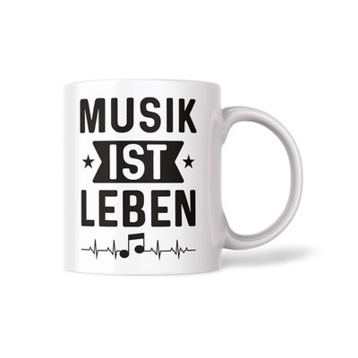 Musik ist Leben Tasse   Musiker Geschenk   Spruch Kaffeetasse Musikliebhaber