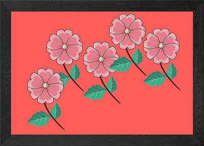 schöne Blumenkunst gerahmtes Wandbild Poster Leinwanddruck Bild