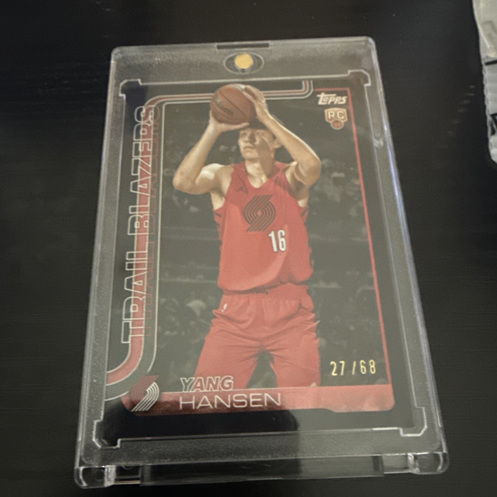 2025 Topps Flagship Black #216 Yang Hansen /68 RC Rookie 