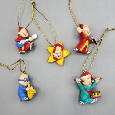 Santas Best Alvin & The Chipmunks Miniature Christmas Ornaments Set of 5 2009