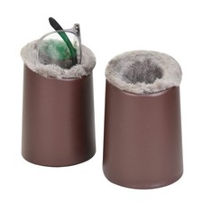 Pack of 2 Plush Lined Eyeglasses Holder Stand Case Glasses Protective Holder ...