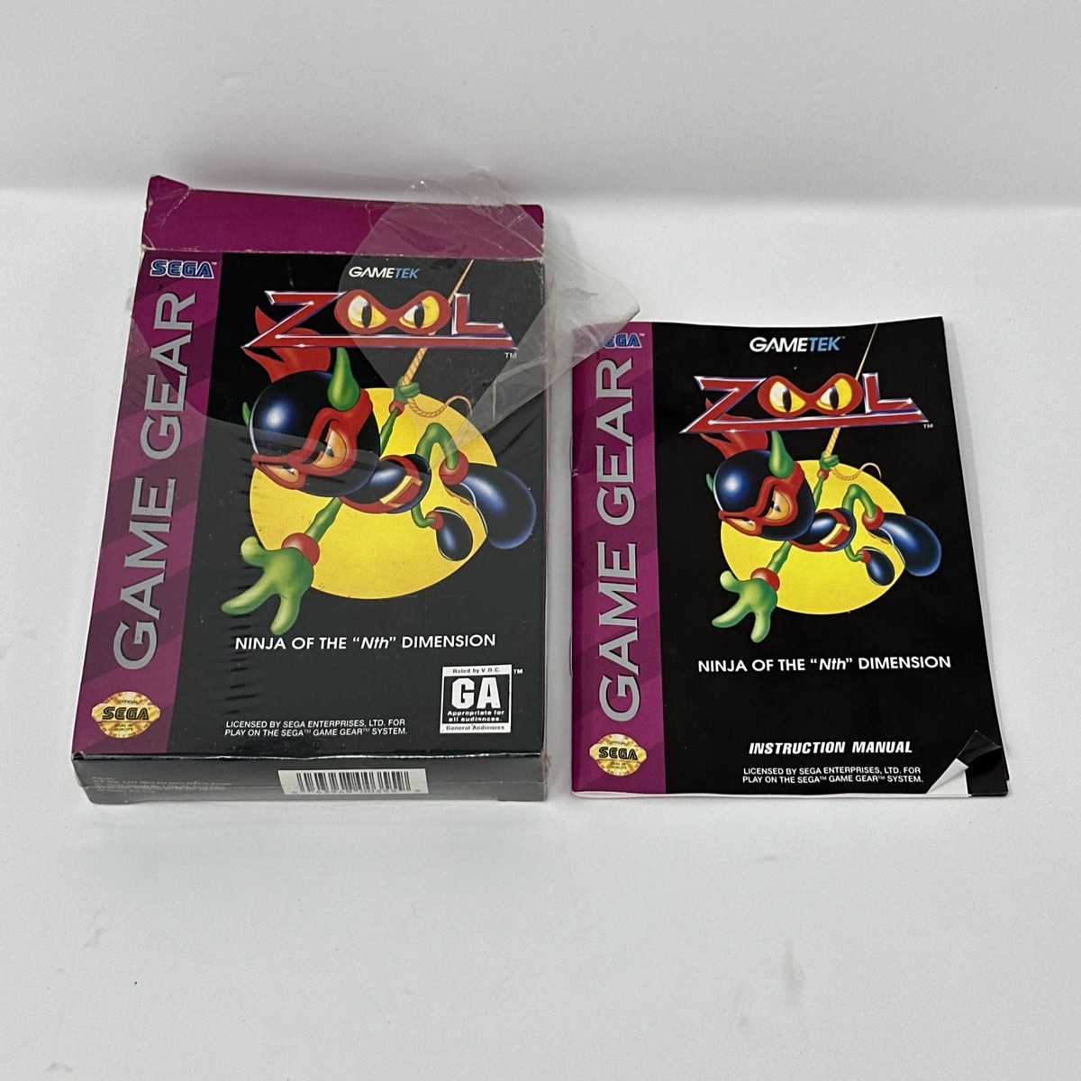 Zool Ninja of the Nth Dimension Sega Game Gear GG Complete Box CIB