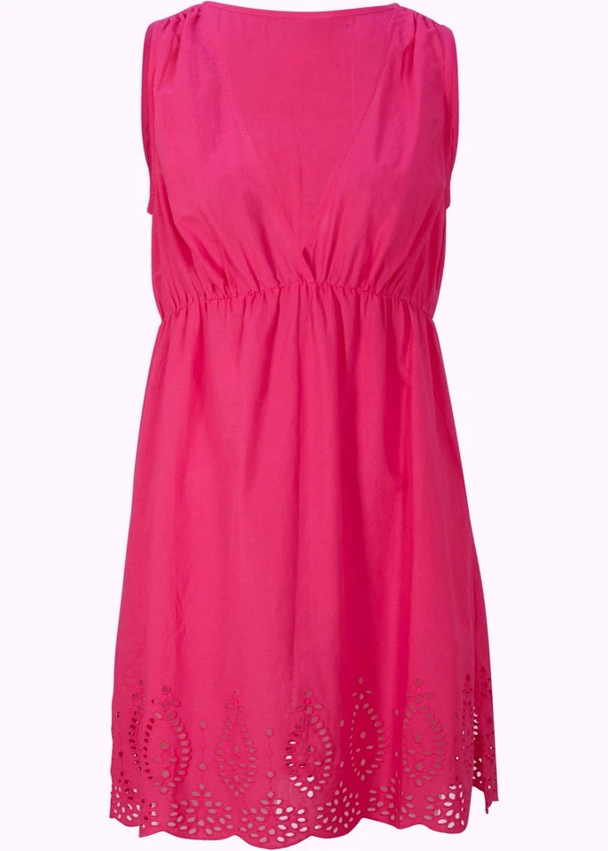 Strandkleid Gr. 40/42 Hibiskuspink Beach-Kleid Strand-Tunika Sommerkleid Neu - Bild 1 von 1