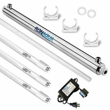 Ultraviolet Light Water Purifier Whole House  Sterilizer 55W 12GPM 2 Extra Bulbs