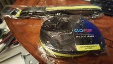 NEW YELLOW LED Dog Leash 5-6' and collar Glow In The Dark large dog 18"-22"