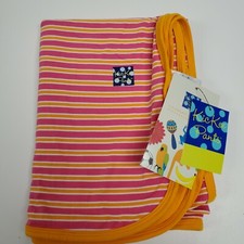 Kickee Pants Flamingo Brazil Stripe Swaddling Blanket Swaddle. New