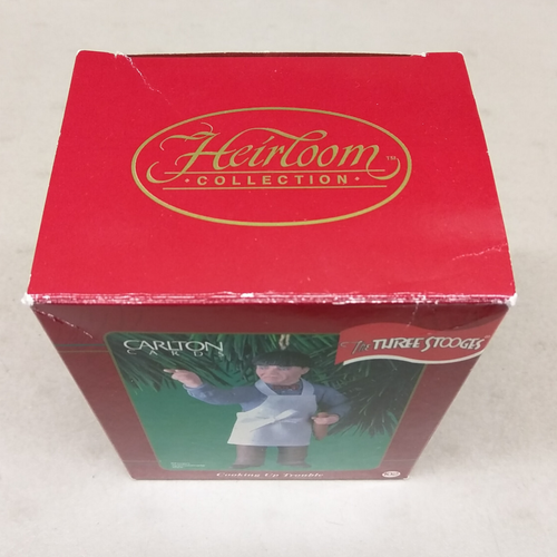 Vtg Carlton Cards Three Stooges Moe Curly Cooking Up Trouble Christmas Ornaments - 第 13/15 張圖片