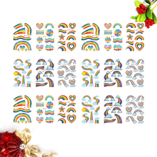 18 Sheets Sticker Hand Rainbow Stickers Colorful Cake Child - 第 1/11 張圖片