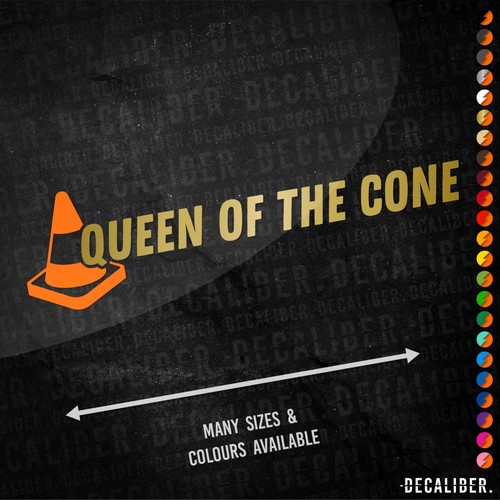 Queen of the Cone Aufkleber lang 2 Ton viele Farben Größen Twincam driftend JDM - Bild 8 von 25