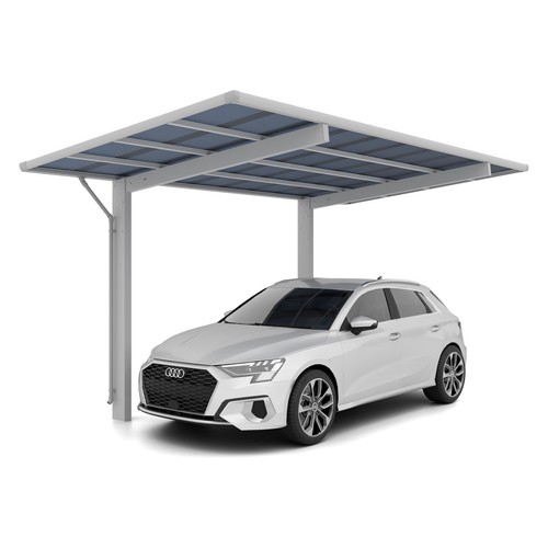 Aluminium Carport Bausatz Auto Überdachung 531x276 cm Silber Welldach Auktion