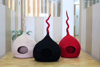 Cat Beds| Tail Designed Cat House for your Kitty's Comfort| Handmade Cat Cave