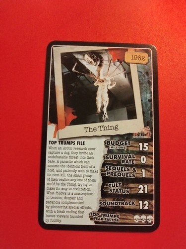 2019 Top Trumps SCARY FLIX Horror🧛 Movies (you pick) pack fresh cards Free Ship - Picture 31 of 32