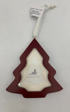 Pottery Barn Kids Wood Tree Photo Frame Christmas Ornament Red 5"H D540Y