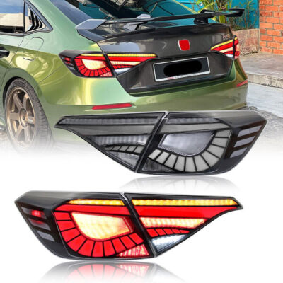 LED Tail Lights For Honda Civic Sedan 2022-2025 11th Gen Clear Lens Rear Lights