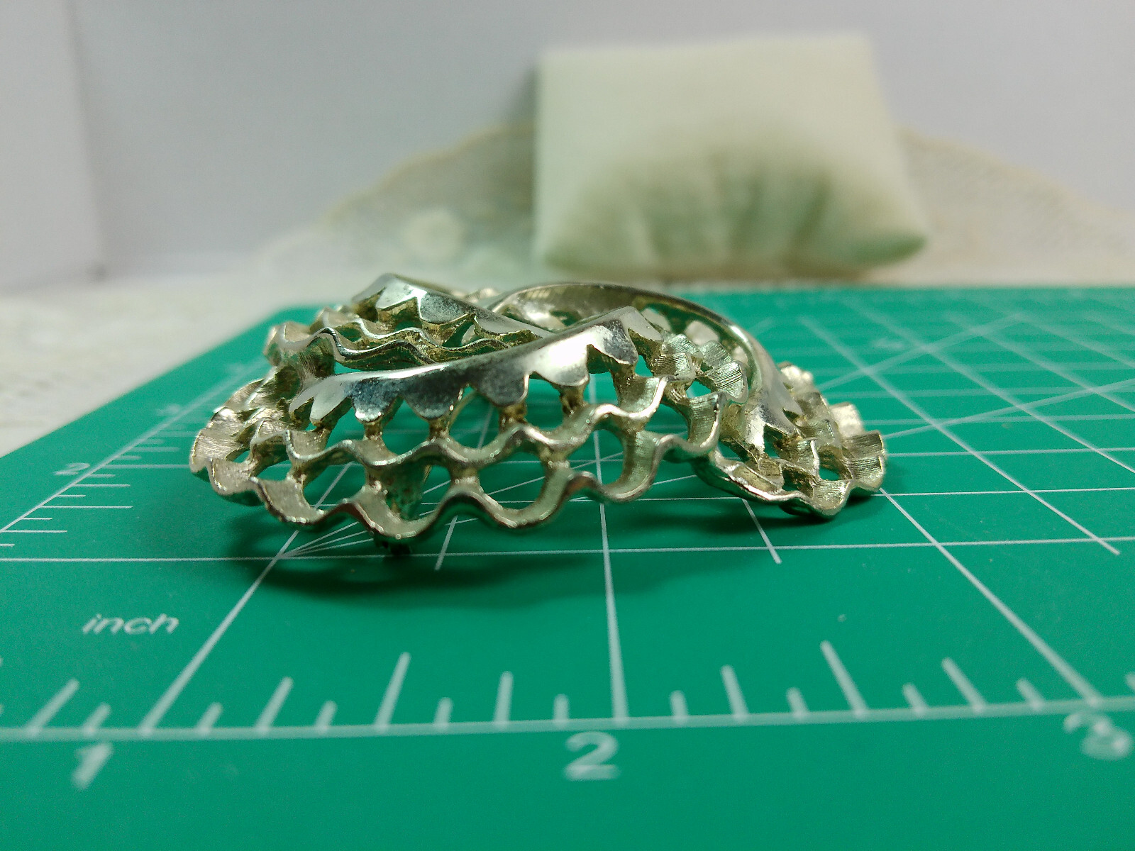 Vtg Infinity Circle Multi Ring BOLD STATEMENT Sil… - image 6