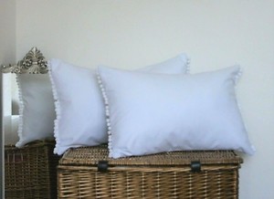 white rectangle cushion