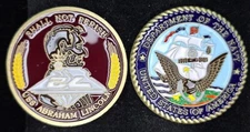 CVN-72 USS ABRAHAM LINCOLN - Shall Not Perish - Navy Challenge Coin