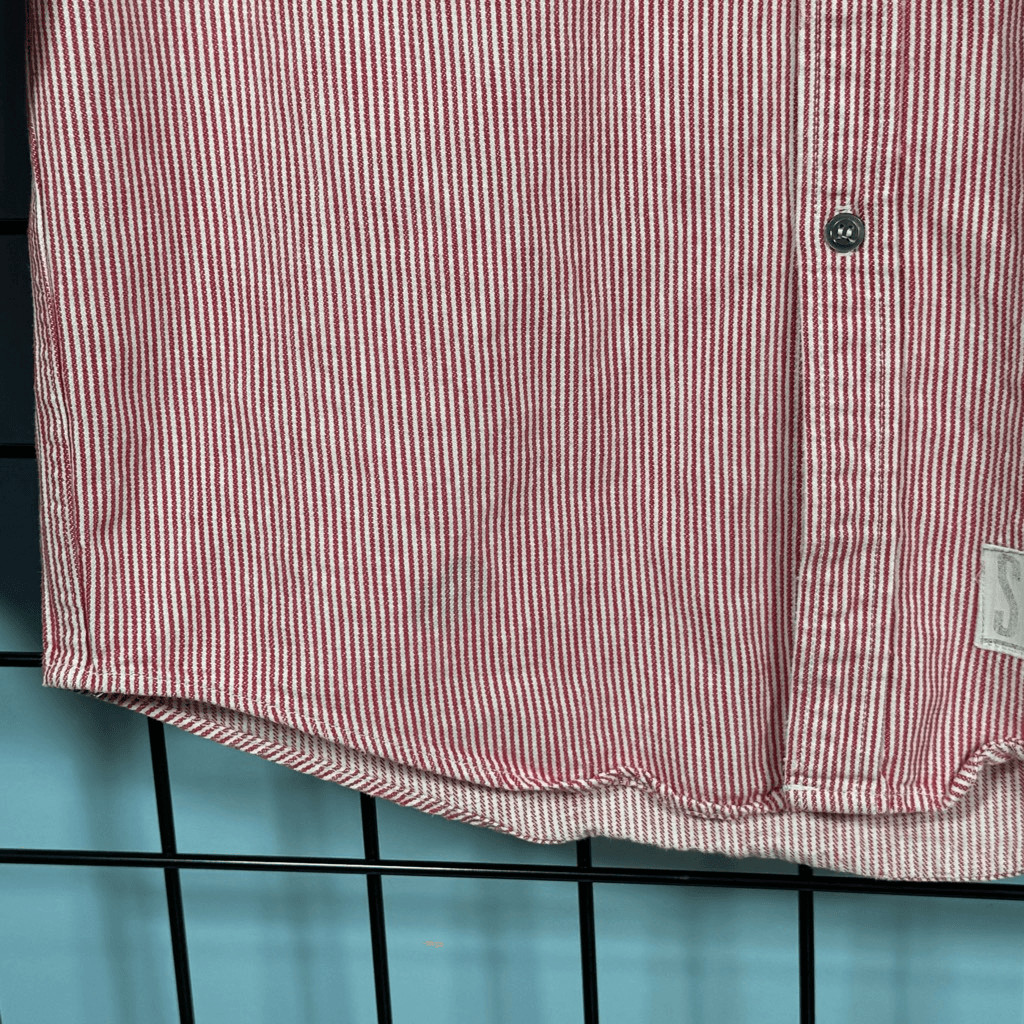Vintage Calvin Klein Sport Denim Striped LS Shirt Mens S Red Made in USA 80s thumbnail 7