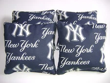 NEW YORK YANKEES CORNHOLE BEAN BAGS SET OF 4 TOP QUALITY REGULATION TOSS GAME 