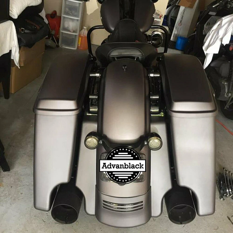 Extensión de guardabarros trasero extendida denim carbón para Harley Touring 09+ Foto 3 de 4