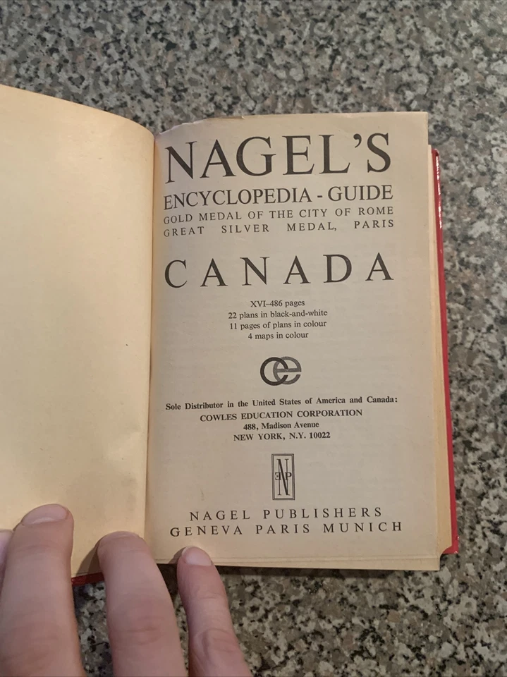 1968 Antique Travel Guide Reference Book "Nagel's Canada" Foto 4 de 4