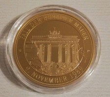 "Mauerfall 9. November 1989", Gedenkpr&auml;gung mit 24-Karat-Gold-Auflage