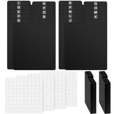 100 Pcs Vinyl Record Dividers with Tabs, 4 Sheets Letter Stickers, for CD DVD