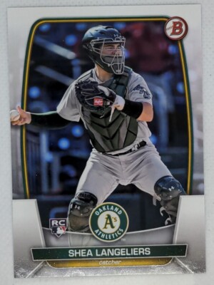 x100 LOT 2023 BOWMAN (100 Count) SHEA LANGELIERS ROOKIE BASE CARD #3 OAKLAND A's