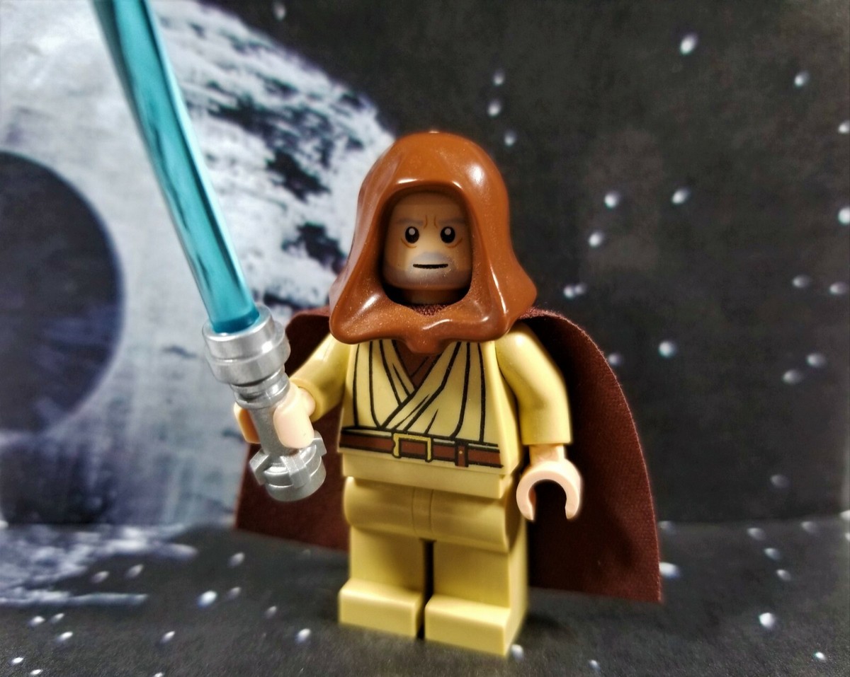Lego Star Wars Minifigure Obi-Wan Kenobi Old w/ Lightsaber For